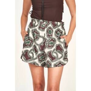 NEW MIRTH track high waisted shorts in grappa puddles